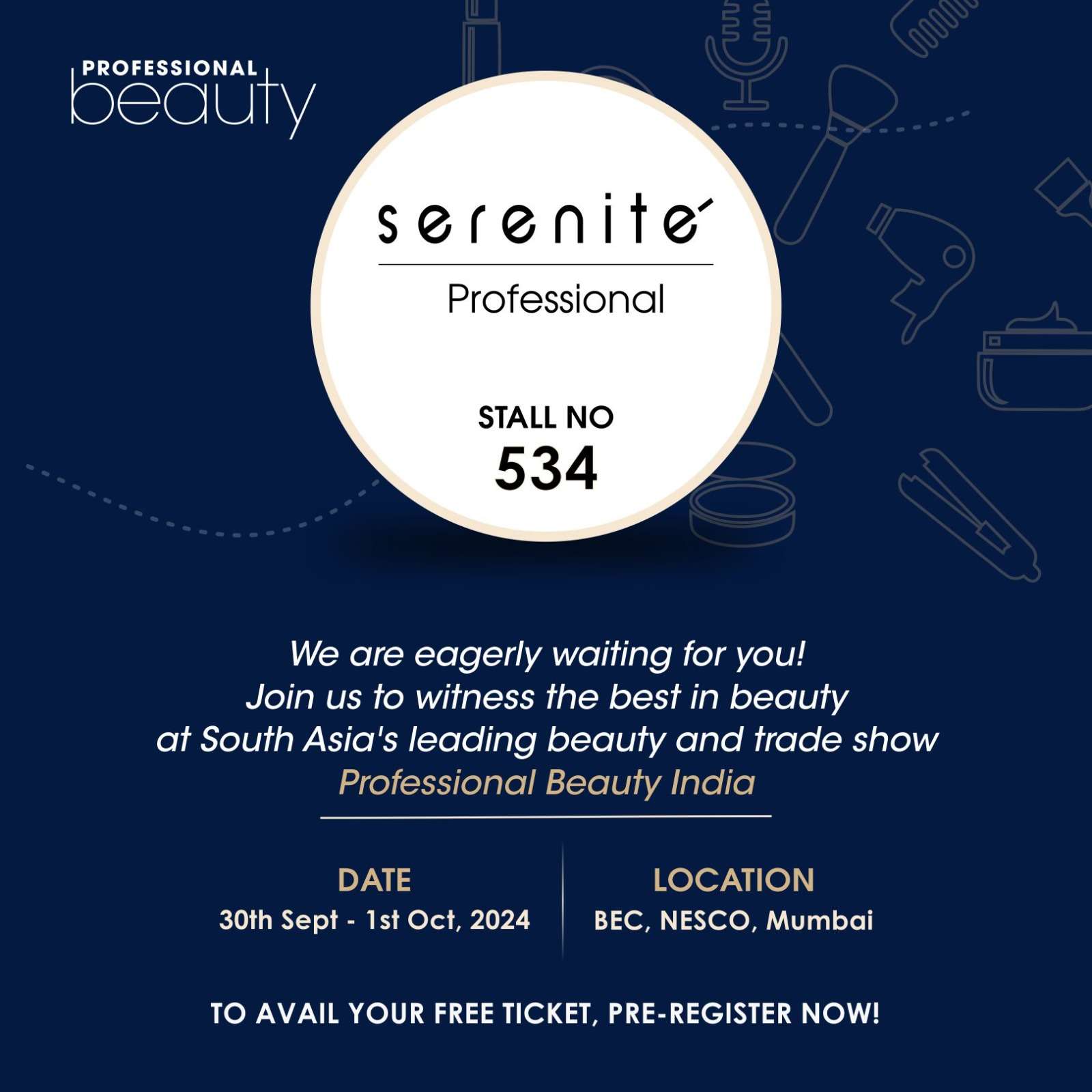 professional beauty mumbai india serenite invitation 1 - Serenite Professional professional beauty mumbai india 2024 (pb mumbai)