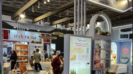 The Serenite Professional and Bio-Sols India stand at Cosmoprof India Mumbai 2025