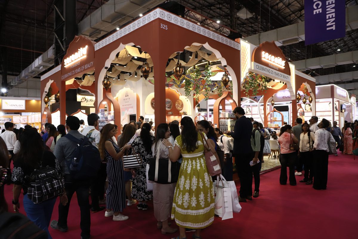 The Serenite Professional booth seen from the exhibition aisle, Professional Beauty India Mumbai 2026