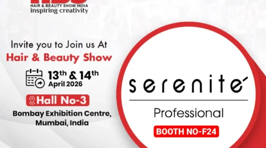 Serenite Professional at StyleSpeak HBS Hair & Beauty Show India 2026, Booth No-F24, Hall No-3, Bombay Exhibition Centre, Mumbai